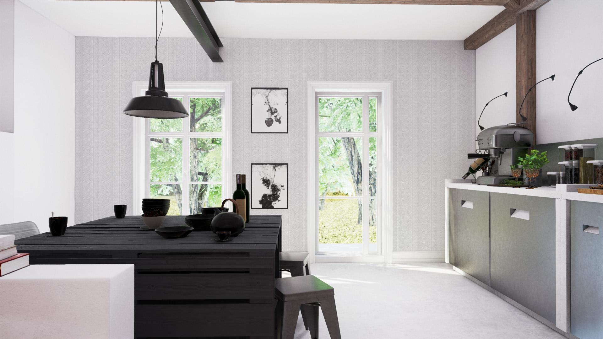 Обои под покраску Anaglypta Original Townsend RD340 фото в интерьере